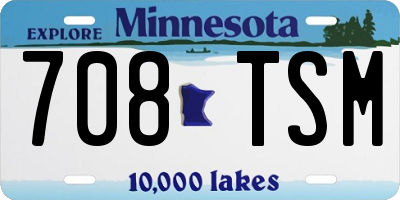 MN license plate 708TSM