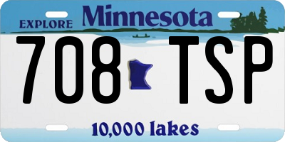 MN license plate 708TSP