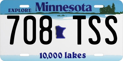 MN license plate 708TSS