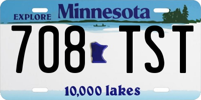 MN license plate 708TST