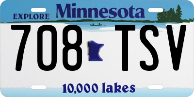 MN license plate 708TSV