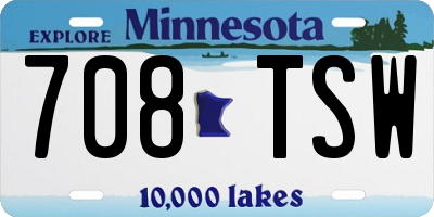 MN license plate 708TSW