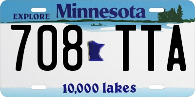 MN license plate 708TTA