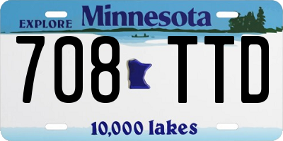 MN license plate 708TTD