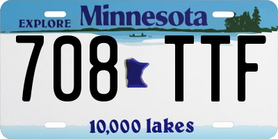 MN license plate 708TTF