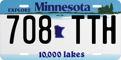 MN license plate 708TTH