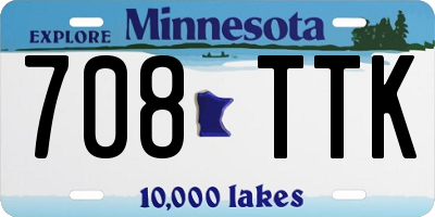 MN license plate 708TTK