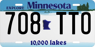 MN license plate 708TTO