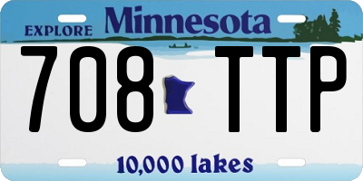 MN license plate 708TTP
