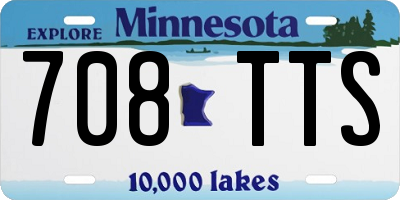 MN license plate 708TTS