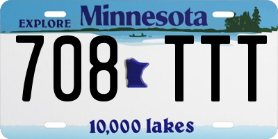 MN license plate 708TTT