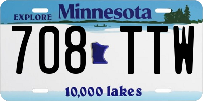 MN license plate 708TTW