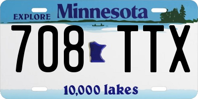 MN license plate 708TTX