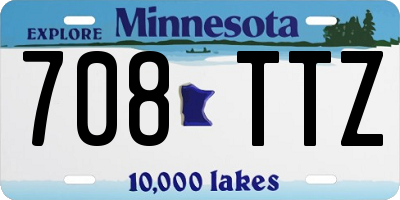 MN license plate 708TTZ