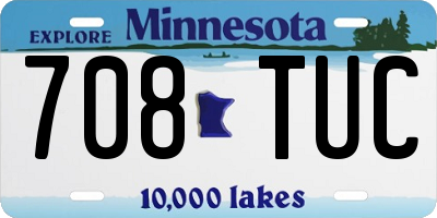 MN license plate 708TUC