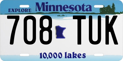 MN license plate 708TUK