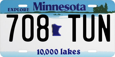 MN license plate 708TUN