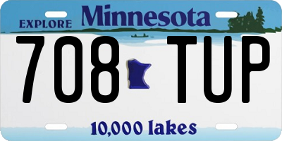 MN license plate 708TUP