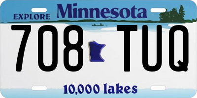 MN license plate 708TUQ