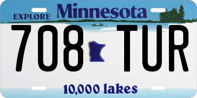 MN license plate 708TUR