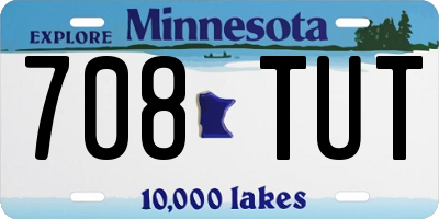 MN license plate 708TUT