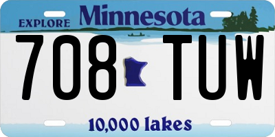 MN license plate 708TUW
