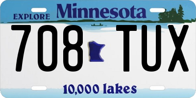 MN license plate 708TUX