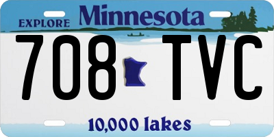 MN license plate 708TVC