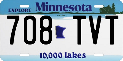 MN license plate 708TVT