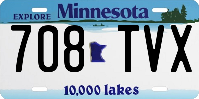 MN license plate 708TVX