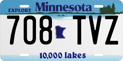 MN license plate 708TVZ