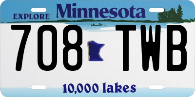MN license plate 708TWB