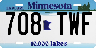 MN license plate 708TWF