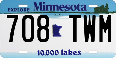 MN license plate 708TWM