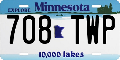 MN license plate 708TWP
