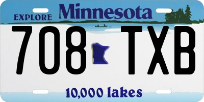 MN license plate 708TXB