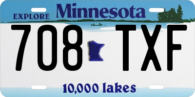 MN license plate 708TXF