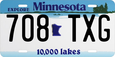 MN license plate 708TXG