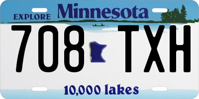 MN license plate 708TXH