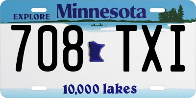 MN license plate 708TXI