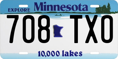 MN license plate 708TXO