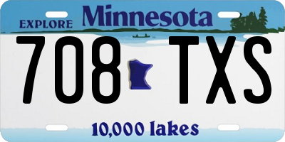 MN license plate 708TXS