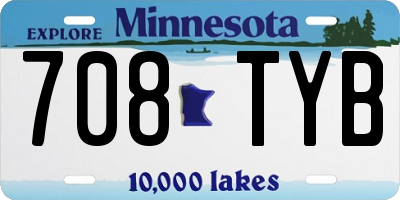 MN license plate 708TYB