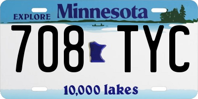 MN license plate 708TYC