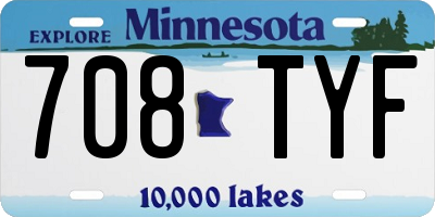 MN license plate 708TYF