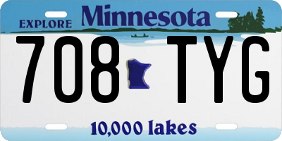 MN license plate 708TYG
