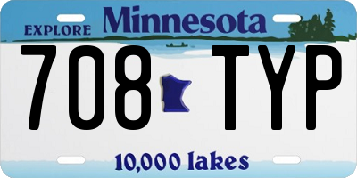 MN license plate 708TYP