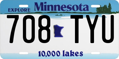 MN license plate 708TYU