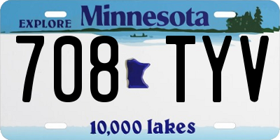 MN license plate 708TYV