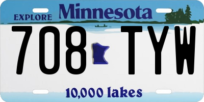 MN license plate 708TYW